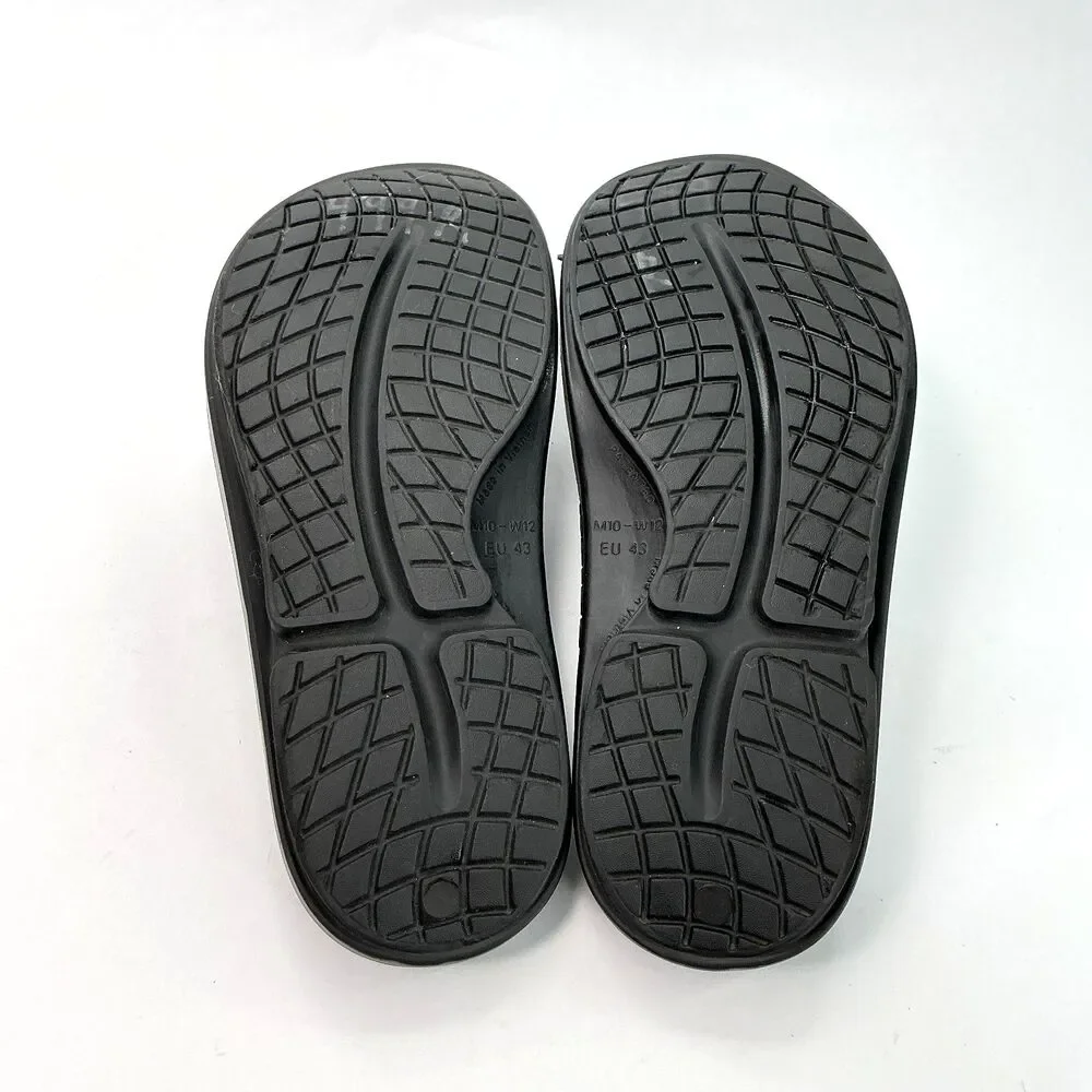 OOFOS OOahh Sport Slide Sandals Mens 10 Womens 12 Comfort Orthopedic Shoes Black